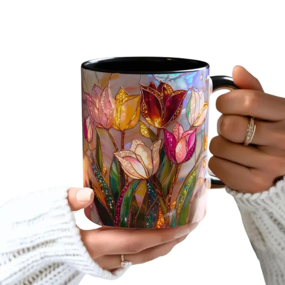 Mockup hologram mug stained glass — style win cho occupational dad niche