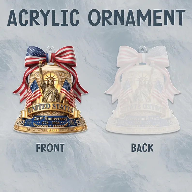 America 250 Ornament front and back